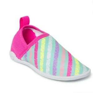 Speedo Kids Water Shoes with Pink and Stripes